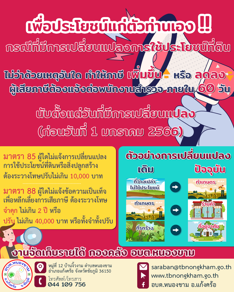 เปลี่ยนแปลงการทำประโยชน์ในที่ดิน